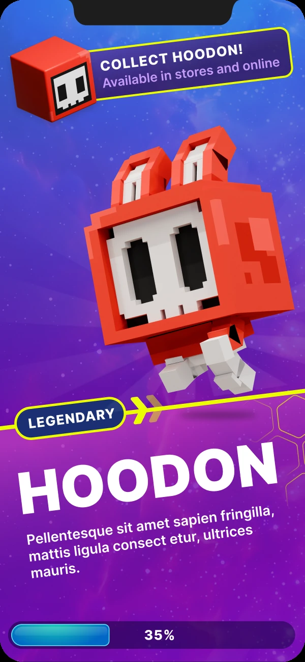 Aerthlings character collect screen for the legendary Hoodon